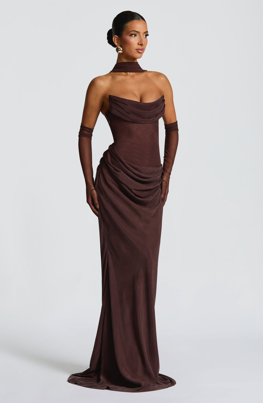Jovie Maxi Dress – Plum Brown