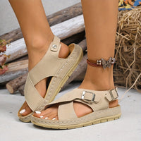 Liora™ Criss-Cross Comfort Sandals in Gray