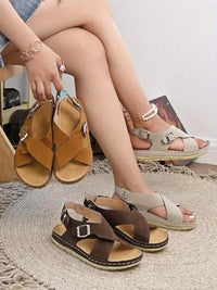 Liora™ Criss-Cross Comfort Sandals in Gray