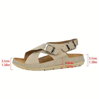 Liora™ Criss-Cross Comfort Sandals in Light Brown