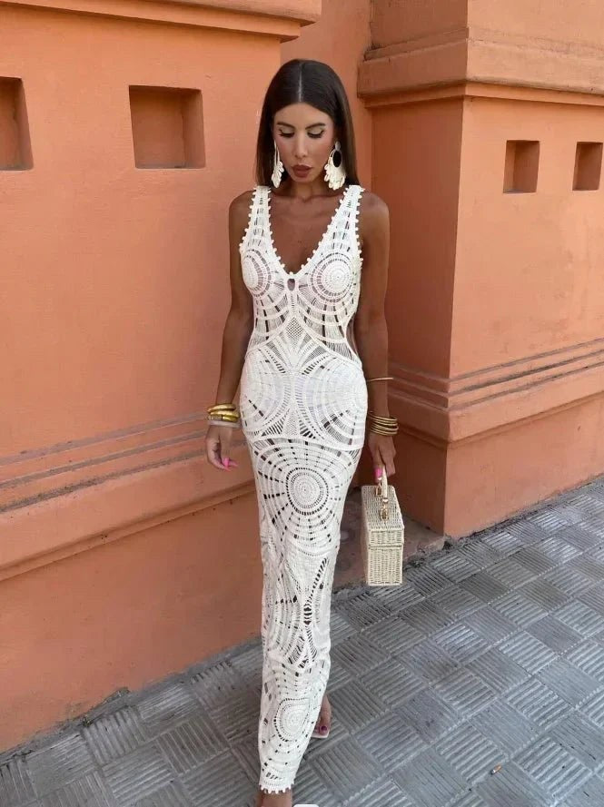Liselotte™ Elegant Summer Dress in White