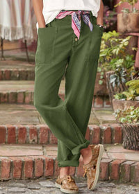 Lise™ Elegant & Relaxed Trousers in Green