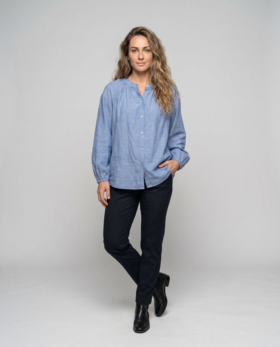 Lisette Elegant Linen Blouse