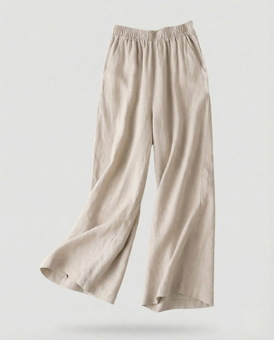 Lisette Linen Trousers in Apricot