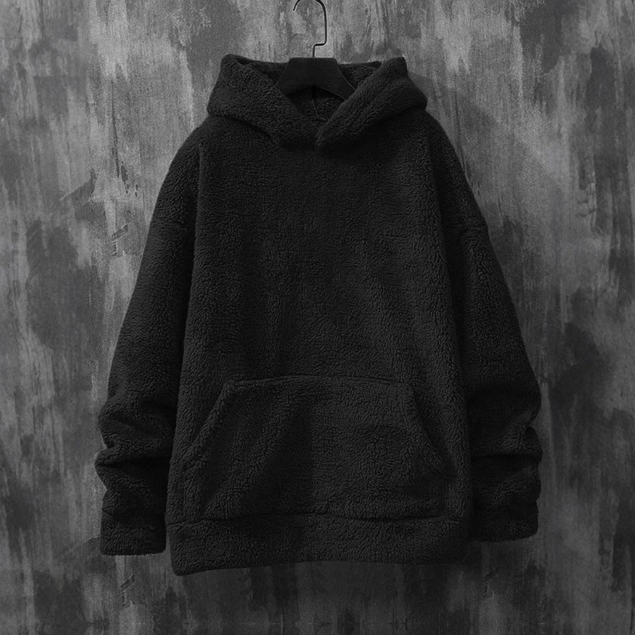 Lisette Sweater with Pockets and Hood in Black