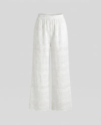 Liv Airy Linen Trousers in White