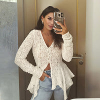 Liv Elegant Lace Top in Apricot