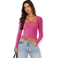 Liv Elegant Shirt with Long Sleeve in Magenta