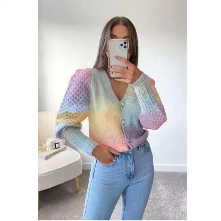 Liv Knit Cardigan with V-Neck and Button Front