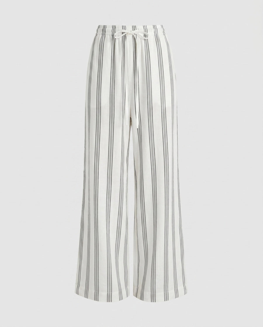 Livia Elegant Linen Trousers in White