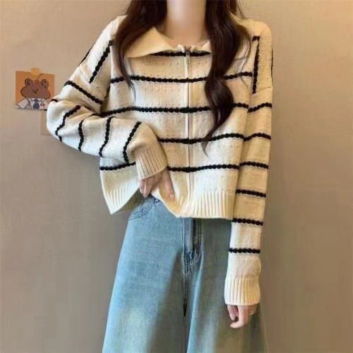 Livia Knit Sweater with Striped