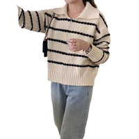 Livia Knit Sweater with Striped