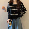 Livia Knit Sweater with Striped