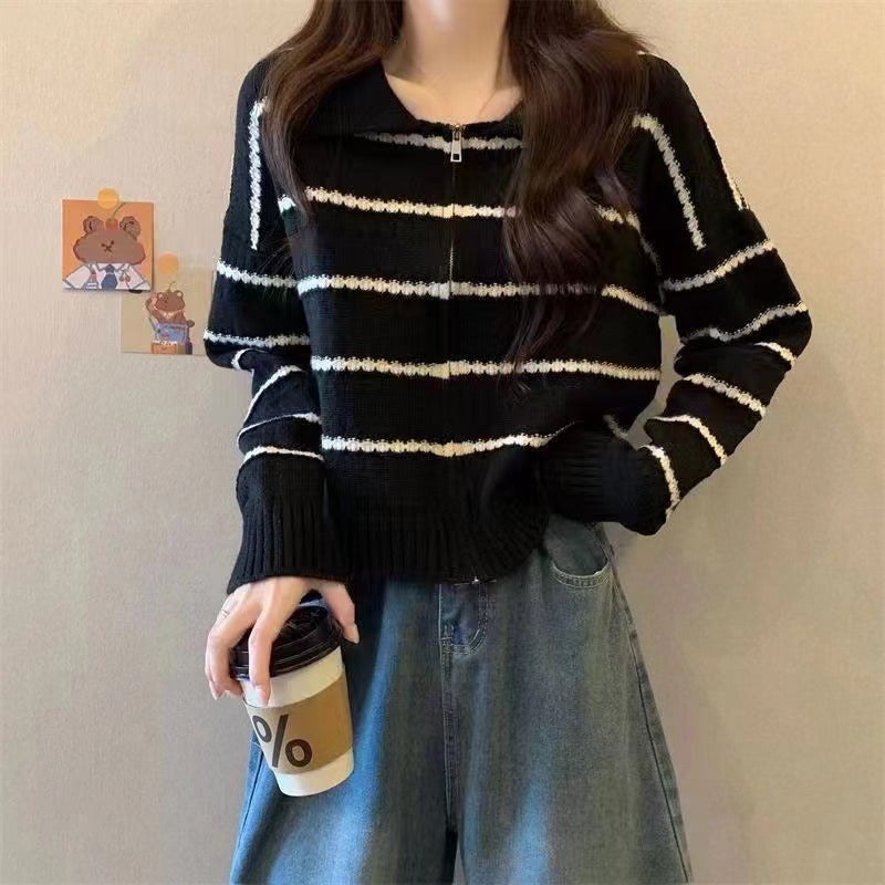 Livia Knit Sweater with Striped