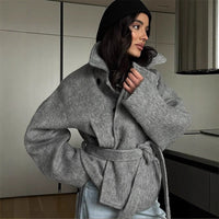Lola Elegant Jacket with Belted and Oversized