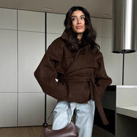 Lola Elegant Jacket with Belted and Oversized