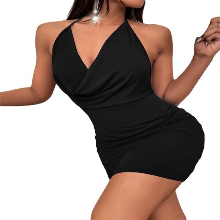 Lola Elegant Mini Dress with V-Neck