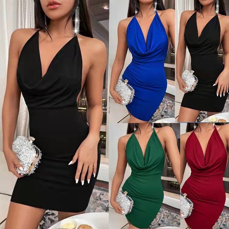 Lola Elegant Mini Dress with V-Neck