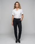 Lola Linen Blouse with Short Sleeve and Chest Pocket