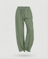 Lola Linen Trousers in Gruen
