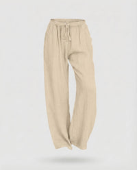Lola Linen Trousers in Khaki