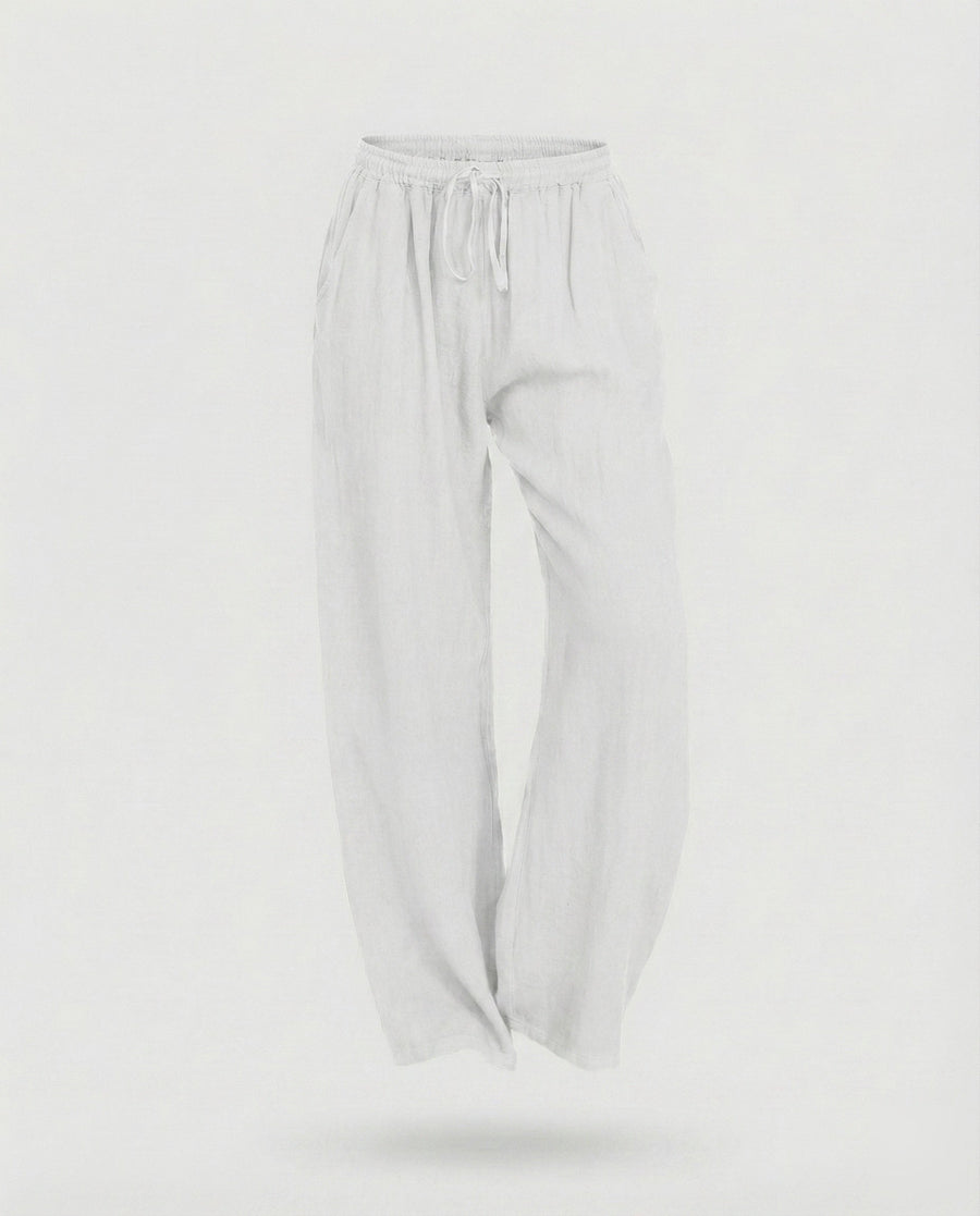 Lola Linen Trousers in White