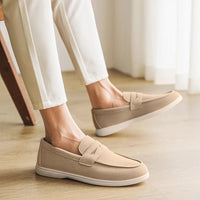 London Penny Loafer in Beige