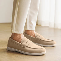 London Penny Loafer in Beige