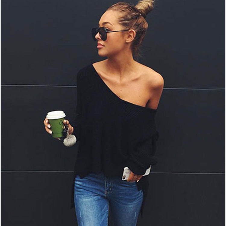 Lorelei Casual Knit Sweater in Black