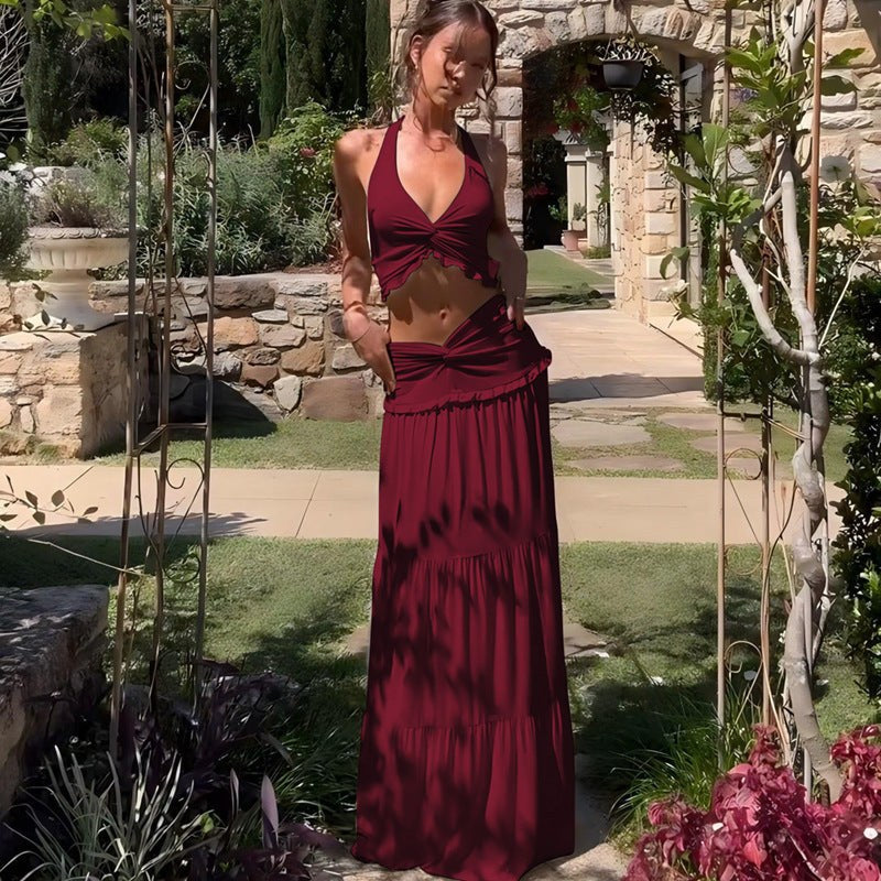 Lorelei Elegant Set in Wine Red