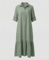 Lorelei Linen Maxi Dress in Green