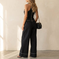 Lorelei Women's Wide Leg Halter Jumpsuit
