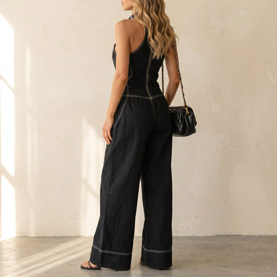 Lorelei Women's Wide Leg Halter Jumpsuit