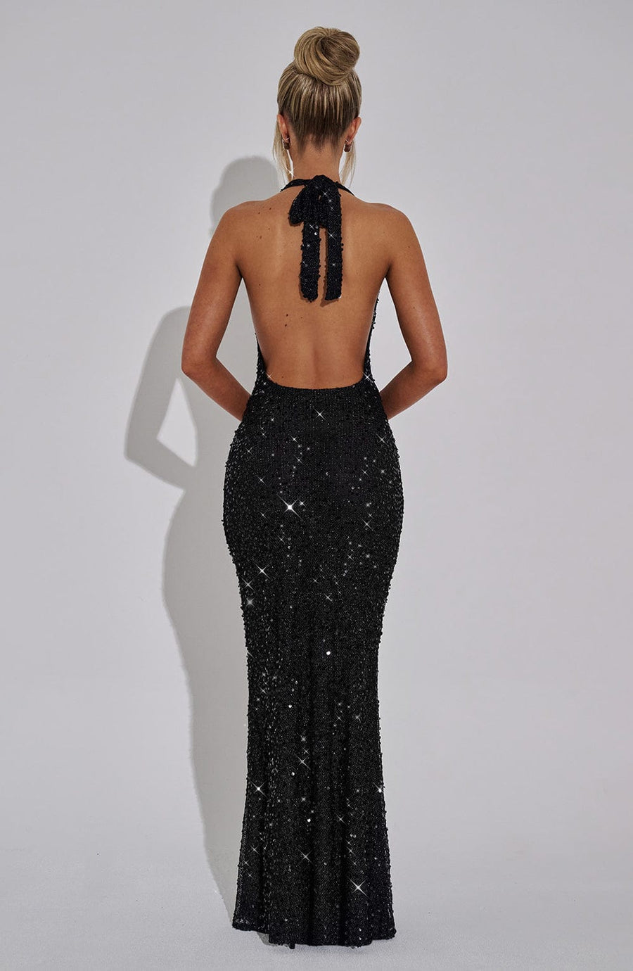 Sharon Maxi Dress – Black Lined