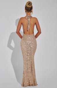 Sharon Maxi Dress – Gold Lined