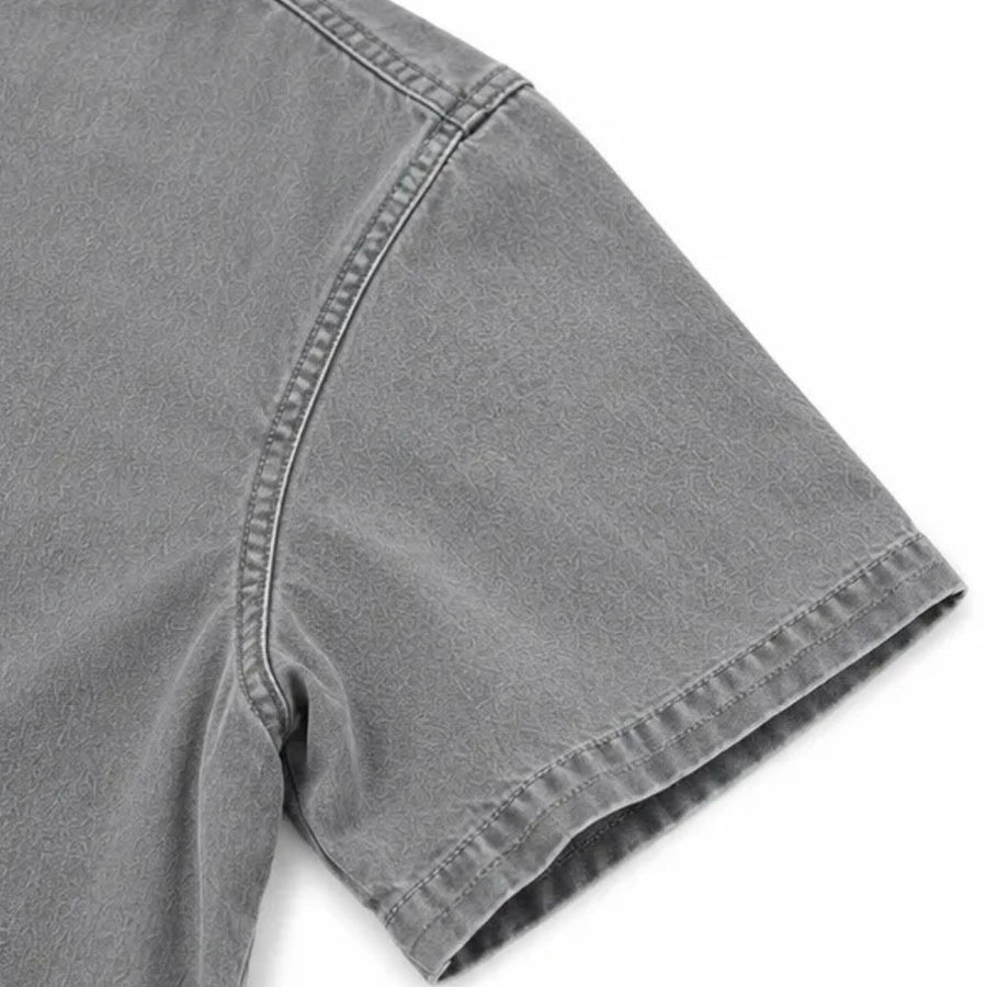 Lorreth Women's Henley Tunic Top with Side Buttons in Grey