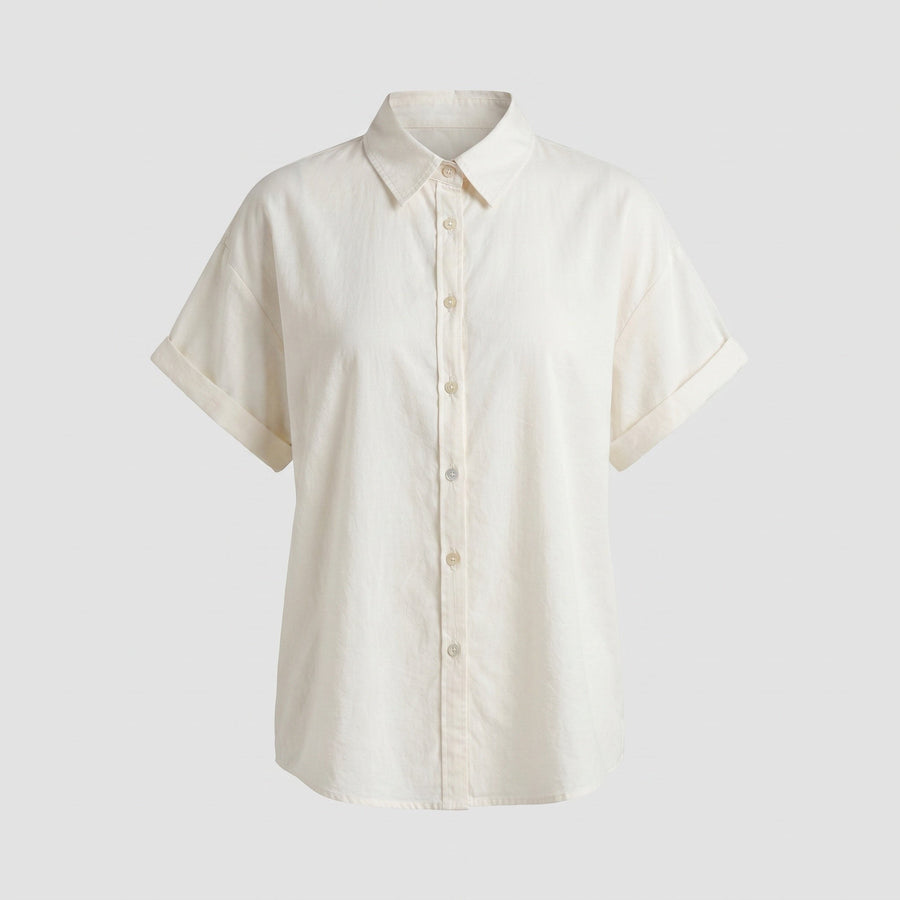 Lotte Casual Linen Shirt in Vanilleweiß