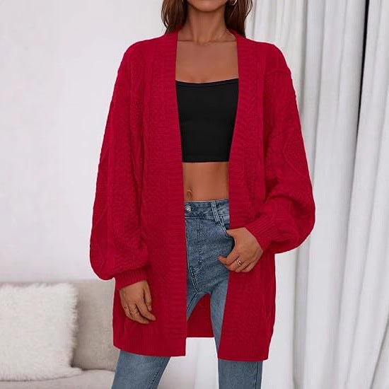 Lotte Knit Cardigan in Red