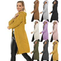 Lotte Knit Coat with Pockets and Hood