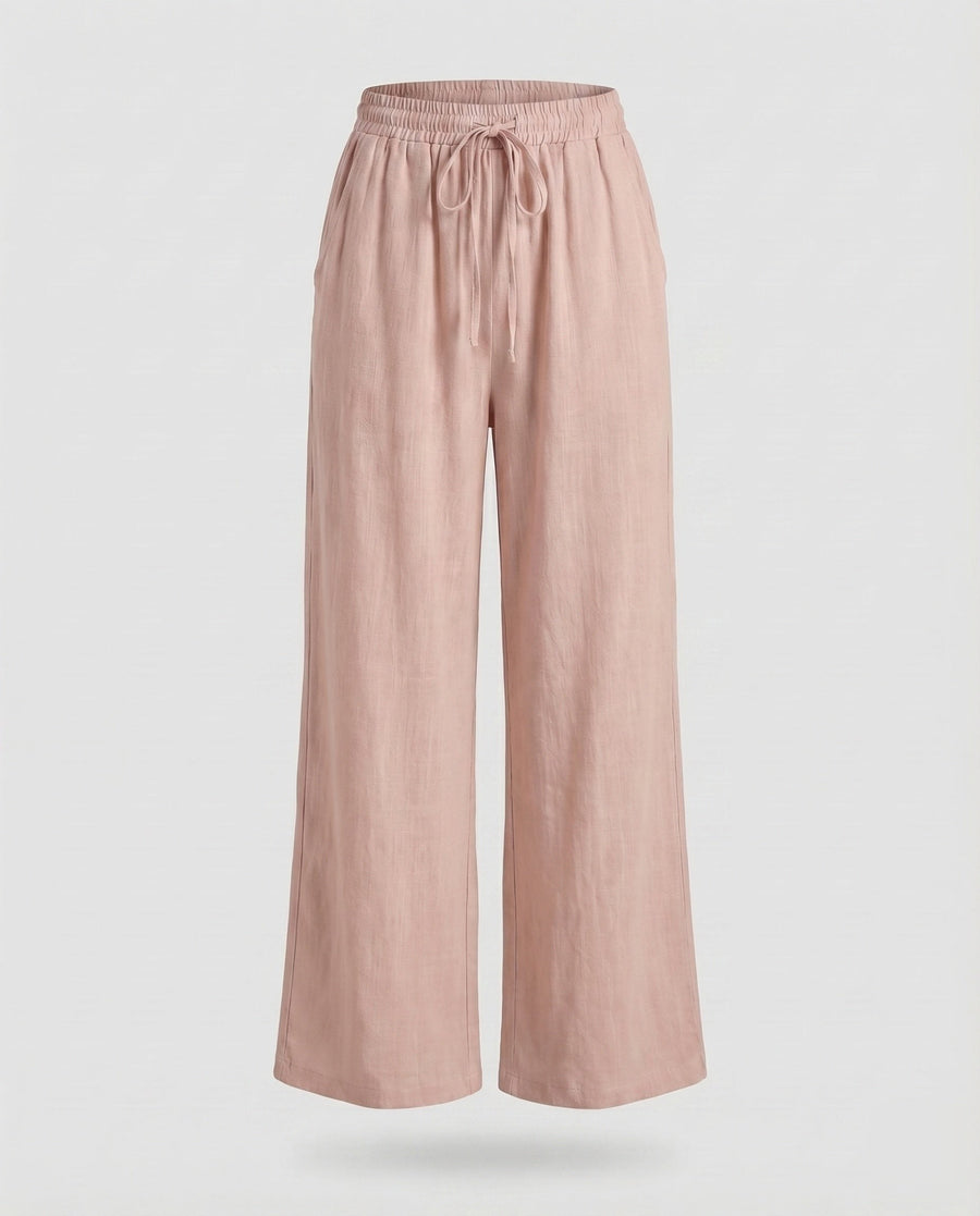 Lotte Linen Trousers in Altrosa