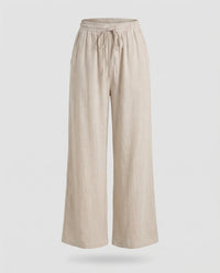 Lotte Linen Trousers in Apricot