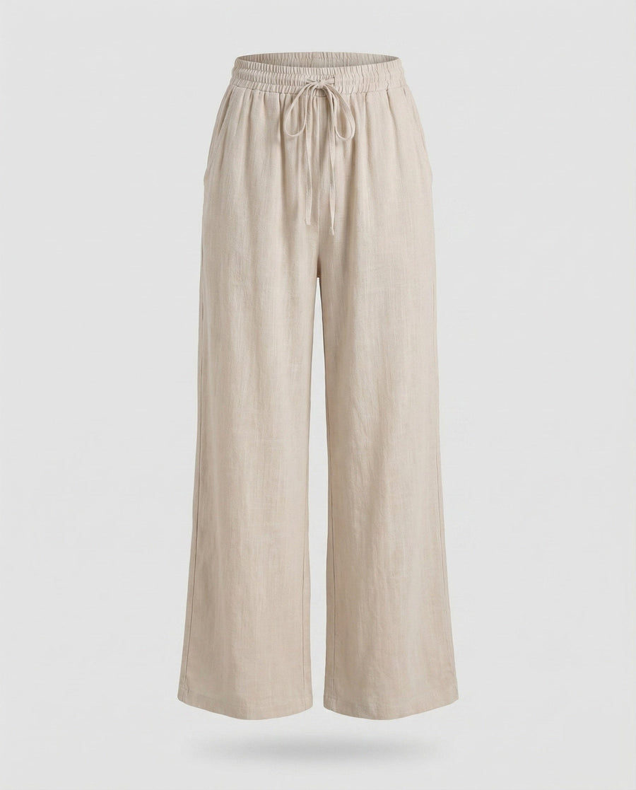 Lotte Linen Trousers in Apricot