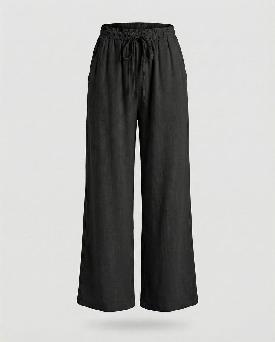 Lotte Linen Trousers in Black