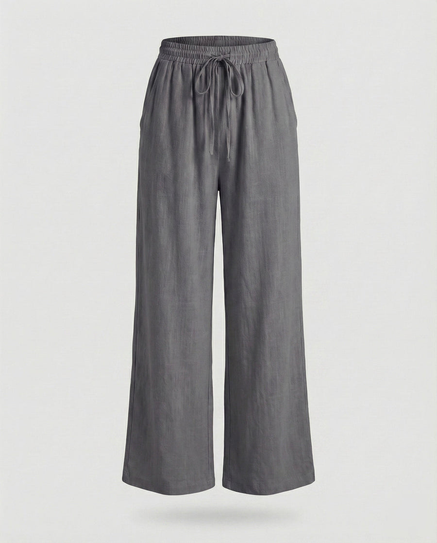 Lotte Linen Trousers in Grey