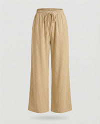 Lotte Linen Trousers in Light Yellow