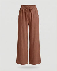 Lotte Linen Trousers in Orange