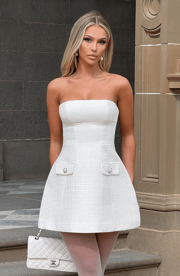 Kaia Mini Dress – Ivory