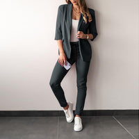 Louisa Elegant Blazer with Fitted in Blue