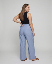 Louisa Linen Trousers with Striped