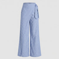 Louisa Linen Trousers with Striped in Blue